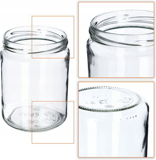 Borcan de sticlă Kadax 540ml pentru conserve, condimente, gem, miere 48 buc