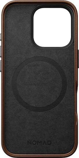 Nomad Back Cover Δερμάτινο 1.15mm Καφέ (iPhone 16 Pro)