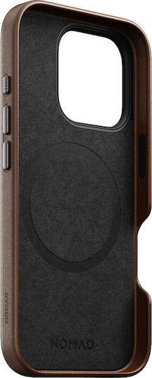 Nomad Back Cover Δερμάτινο 1.15mm Καφέ (iPhone 16 Pro)