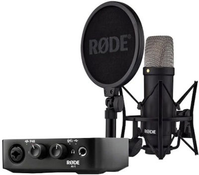 Rode Condenser (Large Diaphragm) XLR Microphone Shock Mounted/Clip On Mounting for Studio