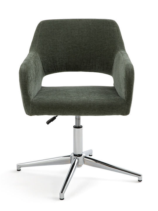 Rotating Armchair Visitor with Arms in Green Color 71xx89cm 1pcs