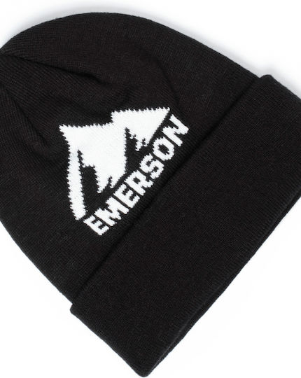 Beanie Unisex Σκούφος με Rib Πλέξη σε Μαύρο χρώμα