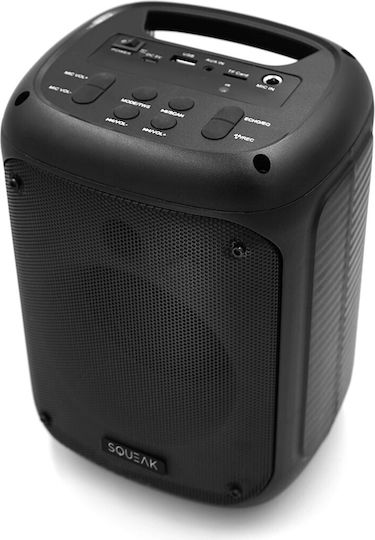 Karaoke Speaker with Wired Microphone and Lighting Effects Squeak Beatflow BT 5.0 + EDR SQ1005 Black