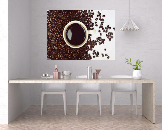 Gemälde Tasse Kaffee Kaffeebohnen 150x100
