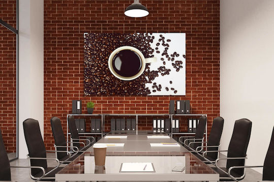 Gemälde Tasse Kaffee Kaffeebohnen 150x100