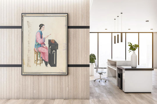 Aquarellgemälde Musiker spielt Mu Yu Chinesisch 70x100