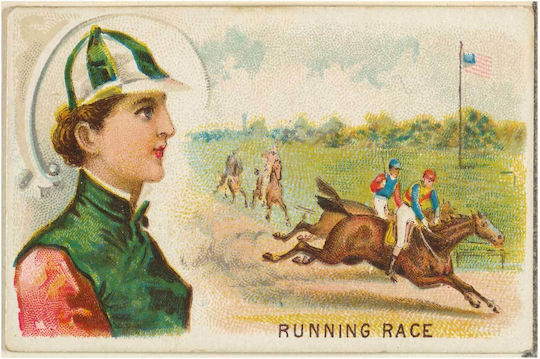 Painting Running Race From Games Sports Series N165 Old Judge Cigarettes Issued By Goodwin & Company 65x40