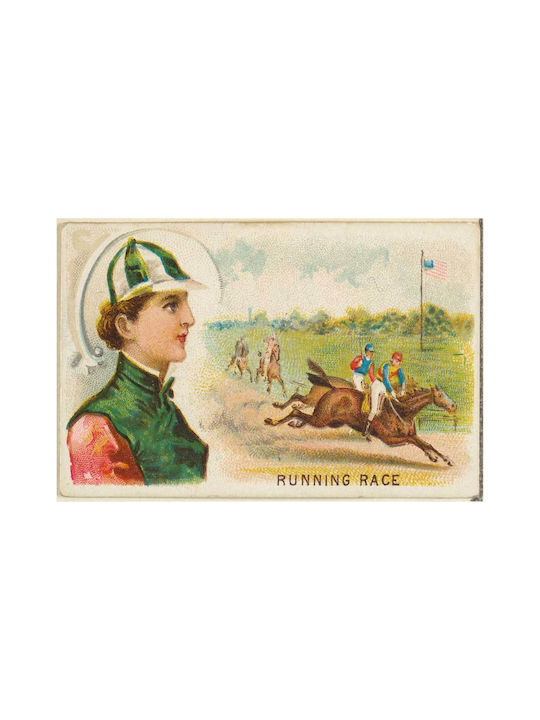 Painting Running Race From Games Sports Series N165 Old Judge Cigarettes Issued By Goodwin & Company 100x70