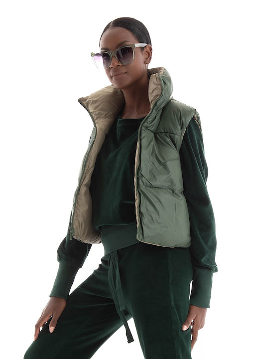 Only Ricky Women's Short Lifestyle Jacket Double Sided for Winter Olive