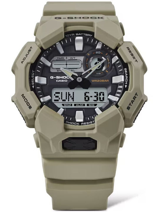 Casio G-shock Ρολόι Μπαταρίας με Καουτσούκ Λουράκι
