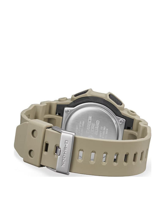 Casio G-shock Digital Men's Watch Chronograph Battery with Beige Rubber Strap