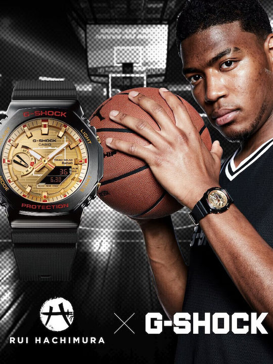 Casio Rui Hachimura Ρολόι Μπαταρίας με Καουτσούκ Λουράκι