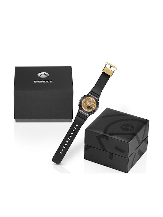 Casio Rui Hachimura Digital Herrenuhr Chronograph Batterie mit Schwarz Kautschukarmband
