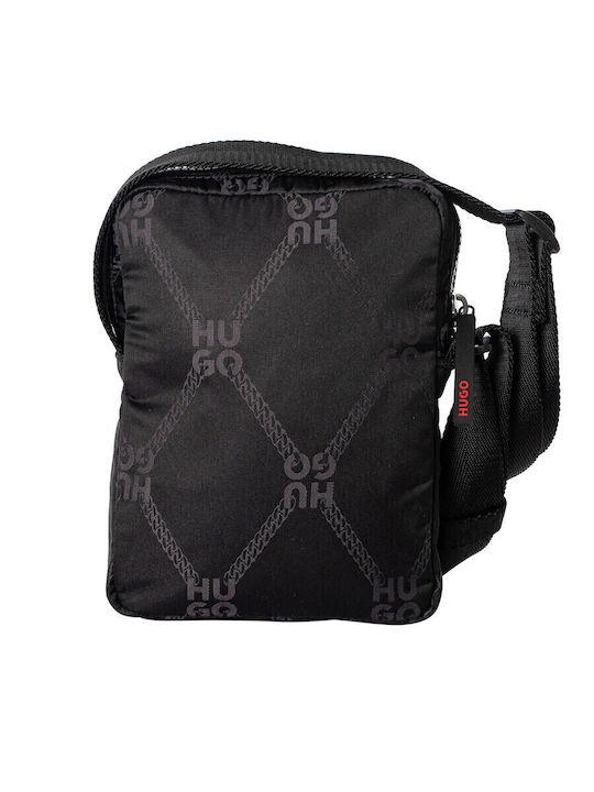 Ethon Herren Schulter / Crossbody Tasche Schwarz