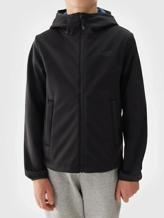 Kids' Sports Jacket with Hood Black