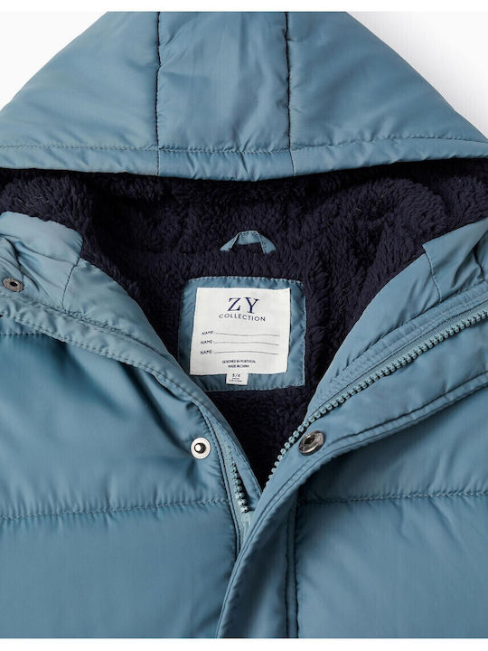 Kids' Quilted Jacket with Hood Green