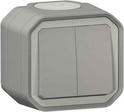 Legrand Plexo N External Wall Switch Two-Way Gray