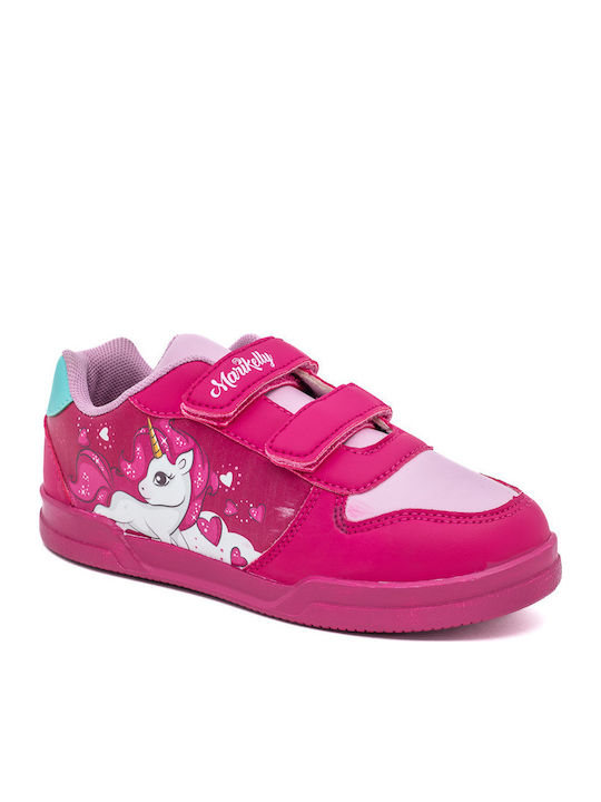 Kinder Sneakers mit Klettverschluss Fuchsie