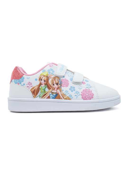 Kids Sneakers with Scratch White