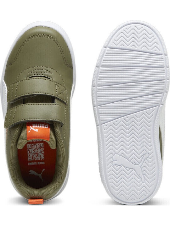 Courtflex V3 V PS Kids Sneakers with Scratch Khaki