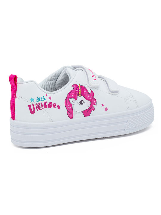 Παιδικά Sneakers με Σκρατς Λευκά