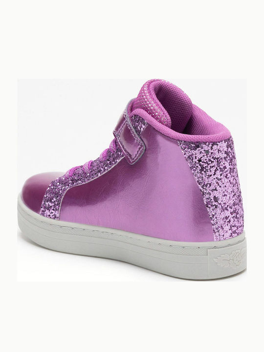 Kids Sneakers High Anatomic with Scratch & Lights Purple