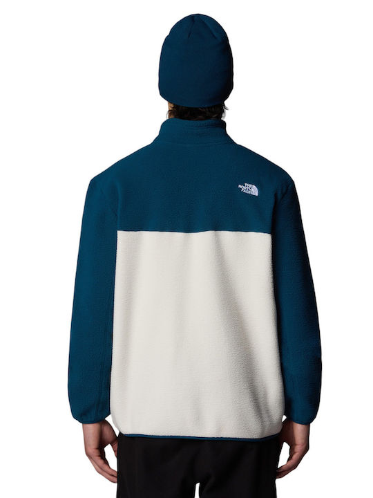 The North Face Men's Long Sleeve Sweater with Zipper White Dune