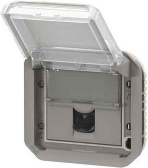 Legrand Plexo Single Mecanism de priză de rețea RJ45 De tip Cat6 în culoarea Gri 069561L