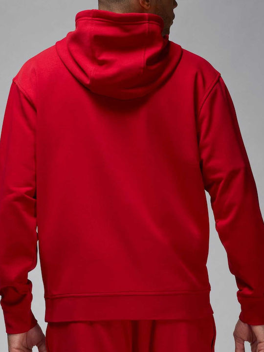 Jordan Sportswear Men's Sweatshirt Dri-Fit with Hood and Pockets Red