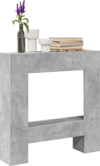 vidaXL Μεταλλικό Προστατευτικό Τζακιού 82x18x81cm Γκρι