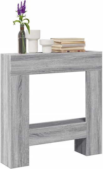 vidaXL Μεταλλικό Προστατευτικό Τζακιού 82x18x81cm Γκρι