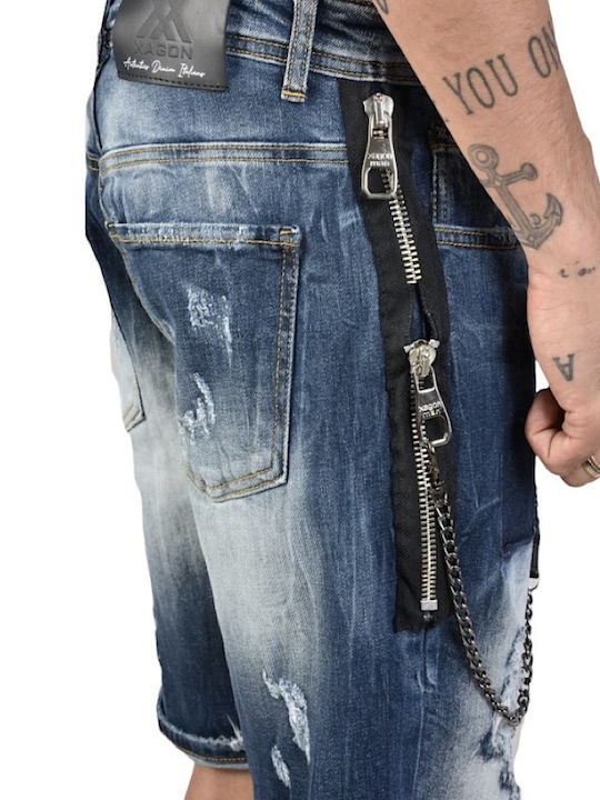 Xagon Man Herrenshorts Jeans Ντενιμ