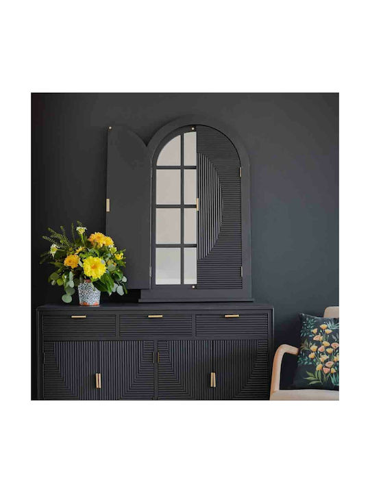 Alexandra House Living Wall Mirror Dark Gold Gray Wood MDF 5 X 105 X 62 Cm