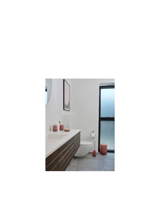 Zone Denmark Plastic Bathroom Basket 3lt Peach Red