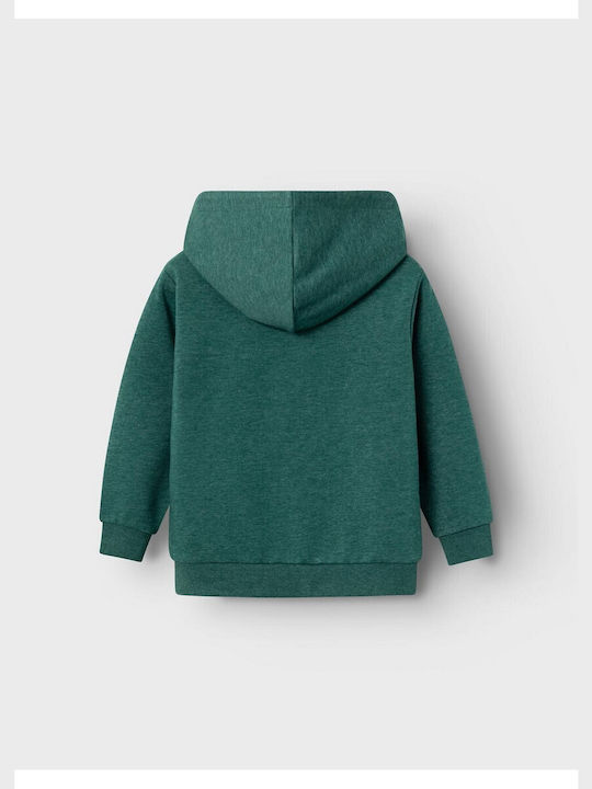 Name It Kids Sweatshirt Cardigan Cotton with Hood green