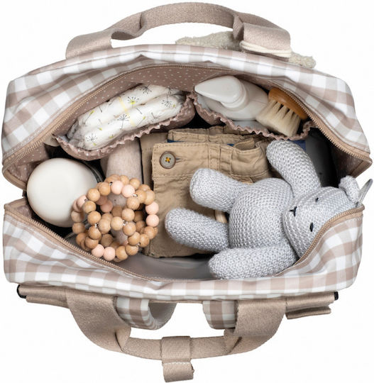 Walking Mum Diaper Bag Beige 28x37x12cm.