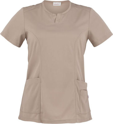 Giblor's Chef Short Sleeve Blouse Beige