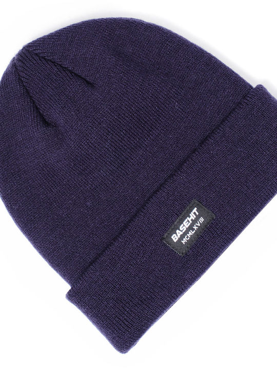 Beanie Unisex Beanie mit Rippstrick in Marineblau Farbe
