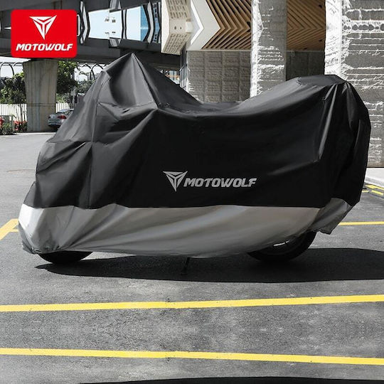 Motowolf 210d Motorcycle Cover Size 245x105x125