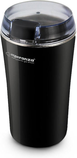Esperanza Electric Coffee Grinder 160W for 70gr Beans Black