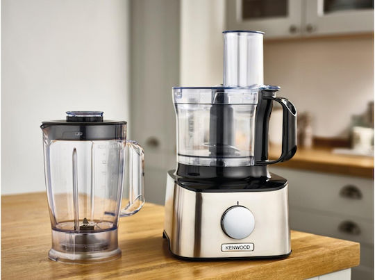 Kenwood Multifunktions-Food-Prozessor 800W mit Behälter 2.1Es und Blender-Kanne Silber