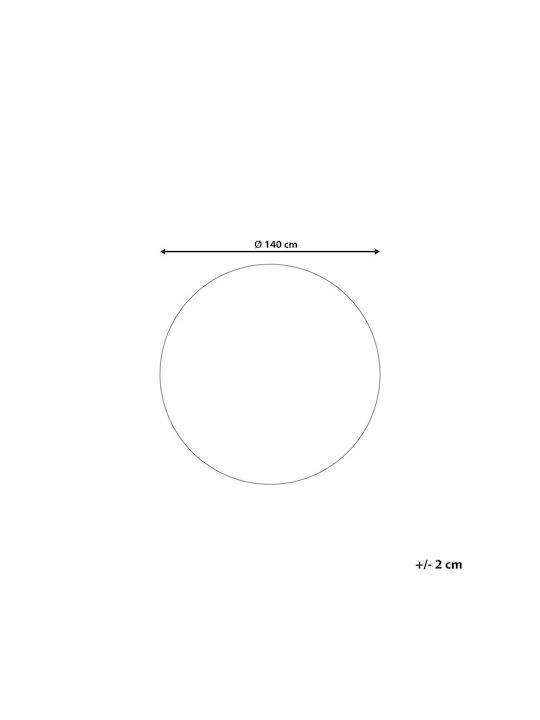 Beliani Αντιολισθητικό Χαλί Στρογγυλό Μπλε Φ140cm