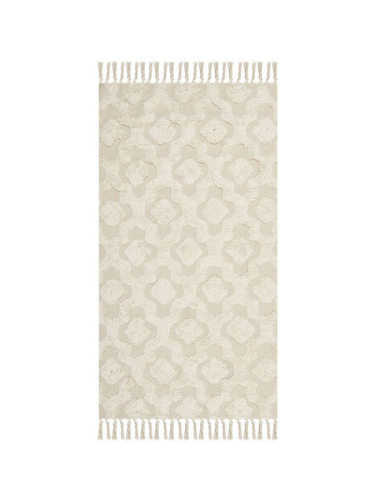 Beliani Rug Rectangular Cotton Beige