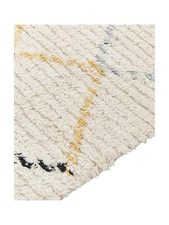 Beliani Teppich Rechteckig Baumwolle Beige