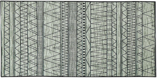 Beliani Αντιολισθητικό Χαλί Διάδρομος Black 80x150cm