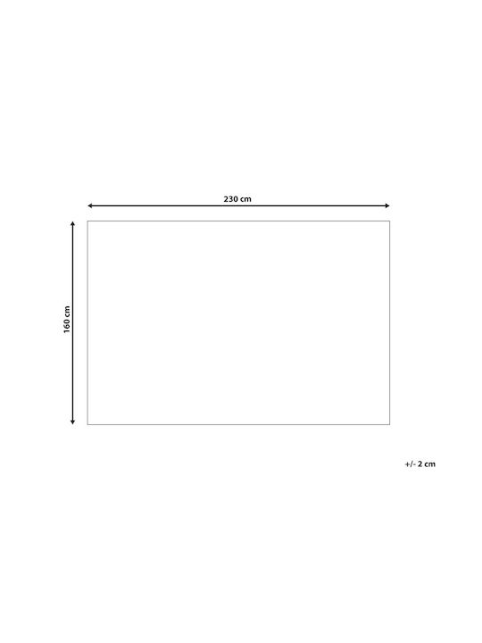 Beliani Χαλί Ορθογώνιο Μάλλινο Λευκό 160x230cm