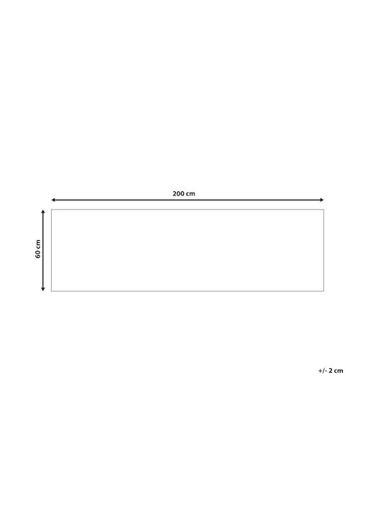 Beliani Χαλί Διάδρομος White-black 60x200cm
