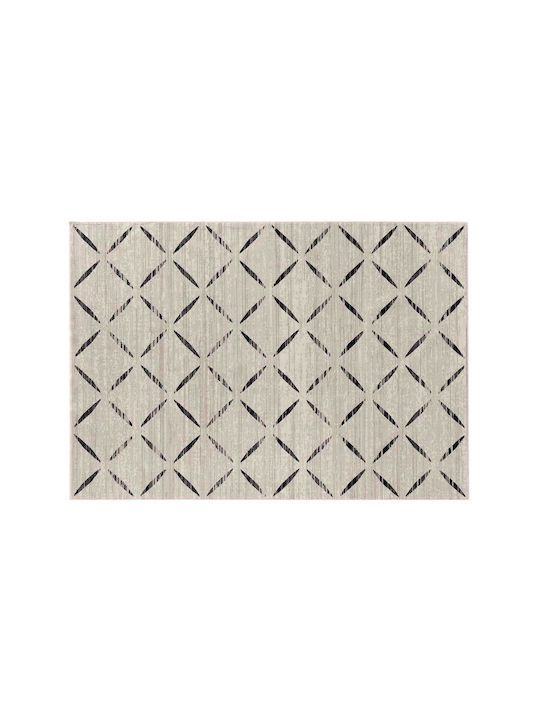 Douceur d'Intérieur Modesto Rutschfest Teppich Rechteckig Synthetisch,Polyester/Cotton/Leather Ecru - Grey