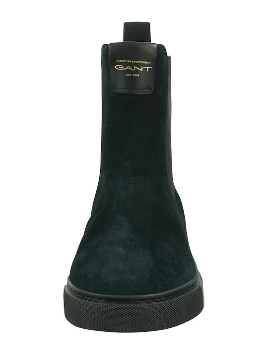 Julice Leder Damen Chelsea Stiefeletten Schwarz