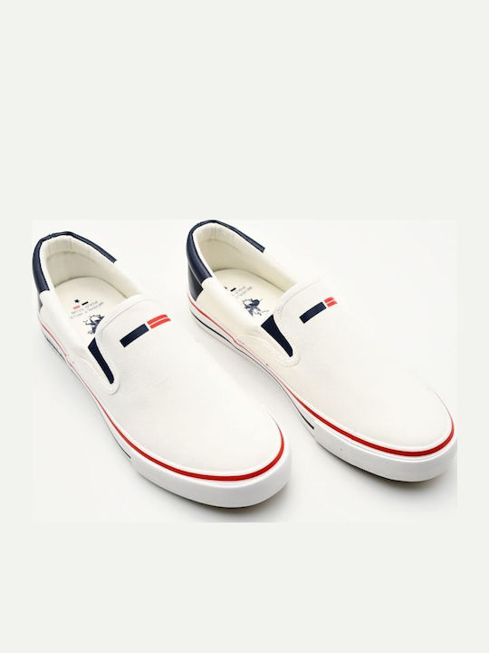 Πάνινα Ανδρικά Slip-On Λευκά